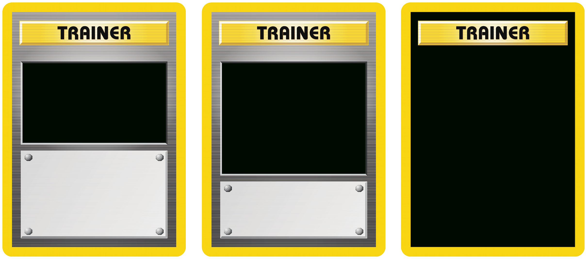 Classic Trainer With Expanded  And Full Art Blanks Inside Pokemon Trainer Card Template