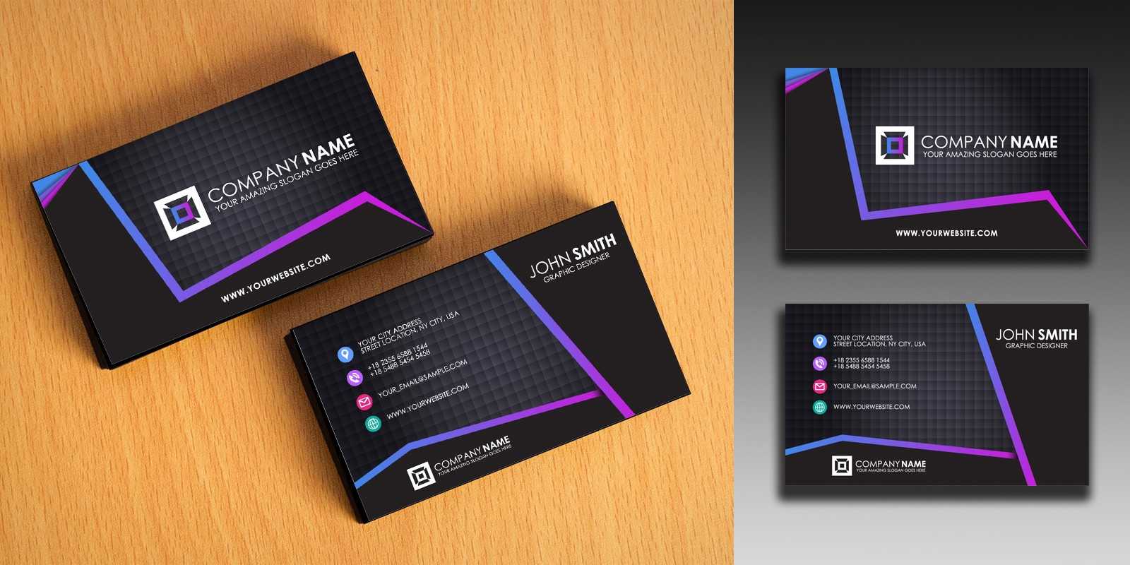 Clean And Simple Business Card Template Throughout Buisness Card Templates
