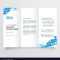 Clean Tri Fold Brochure Template Design With Blue Regarding Tri Fold Brochure Template Illustrator