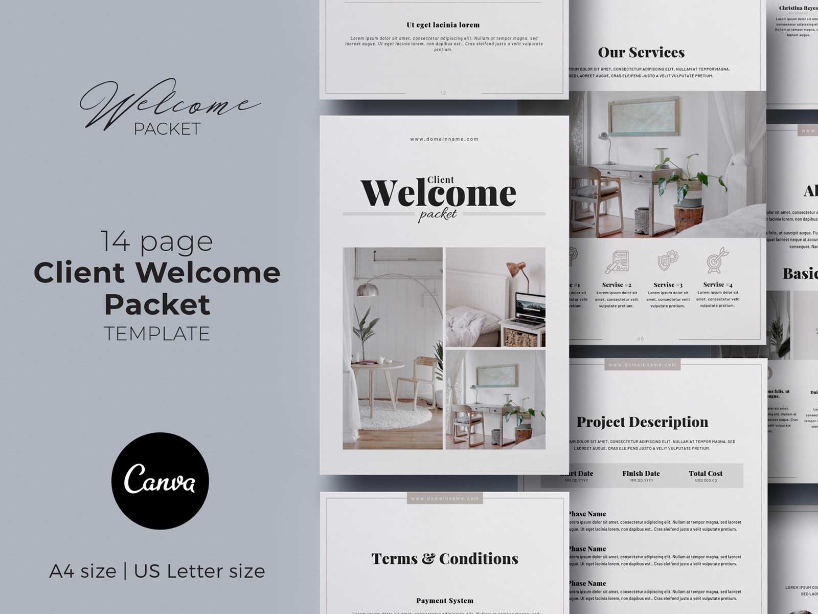 Client Welcome Packet Canva Templateolga Davydova On In Welcome Brochure Template