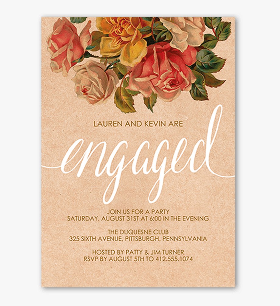 Clip Art Engagement Party Invitations Templates – Engagement For Engagement Invitation Card Template