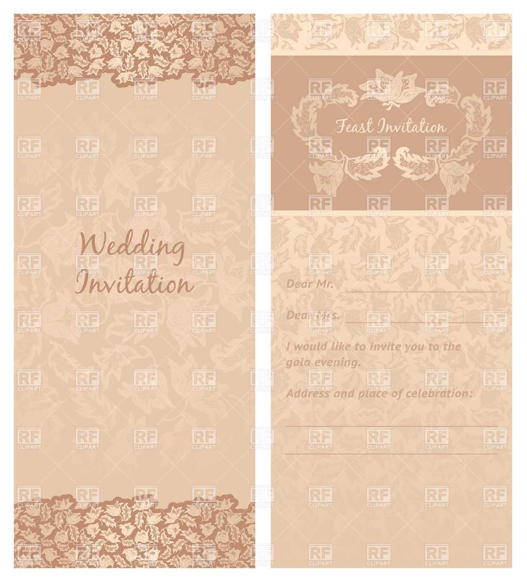 Clipart For Wedding Cards Free Download With Acceptance Card Template