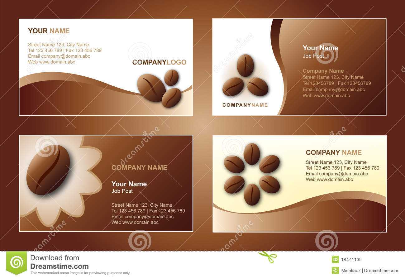 Coffee Business Card Template Stock Vector - Illustration Of Throughout Coffee Business Card Template Free