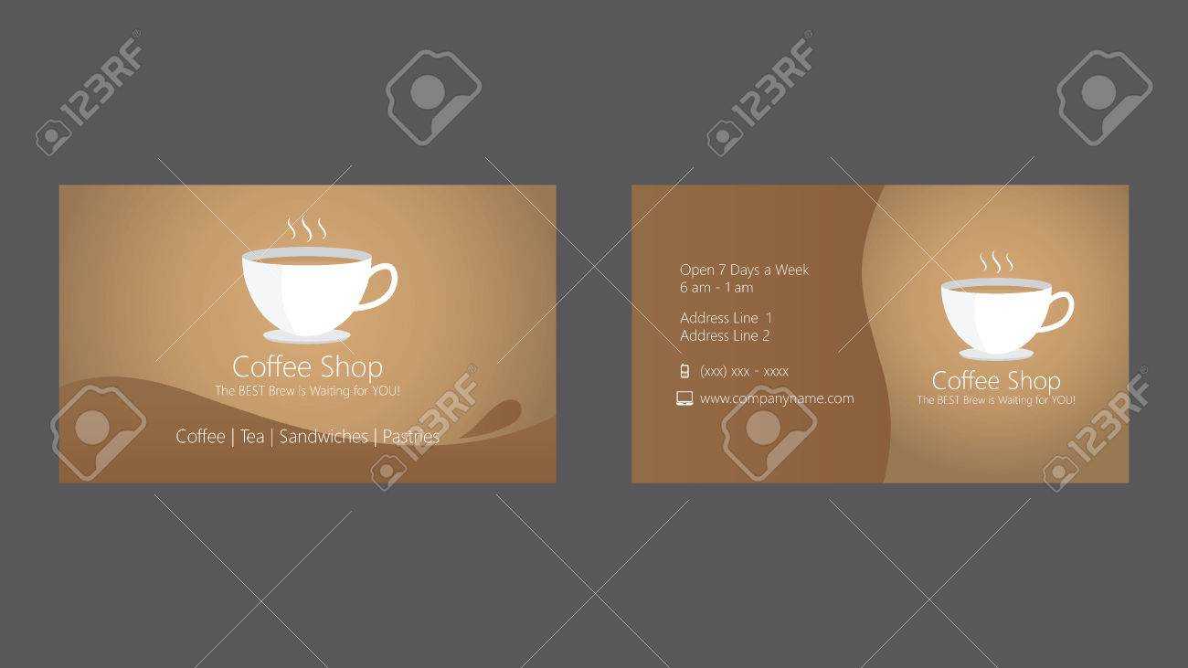 Coffee Shop Cafe Business Card Template With Coffee Business Card Template Free