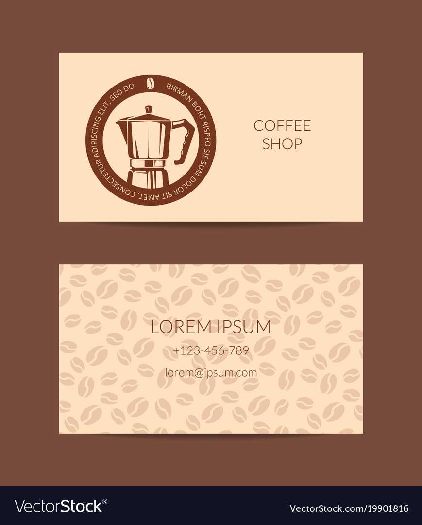 Coffee Shop Or Company Business Card Inside Coffee Business Card Template Free