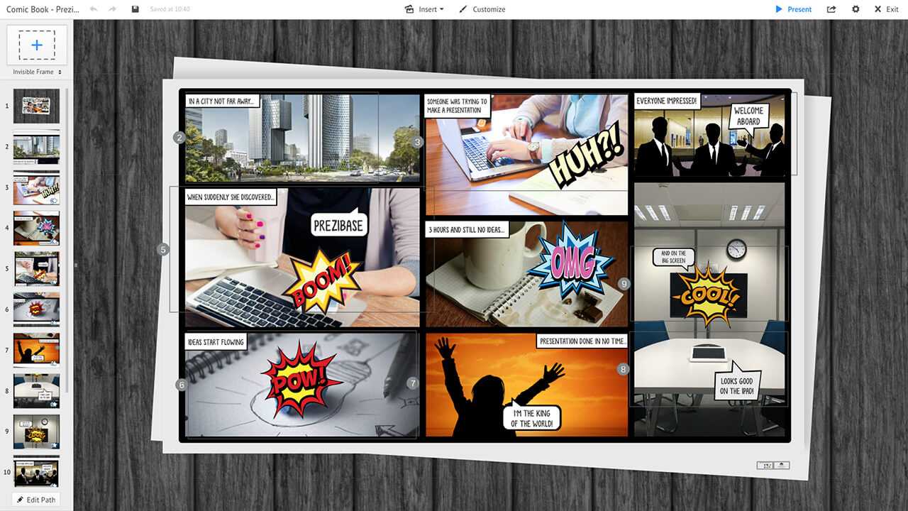 Comic Book Presentation Prezi Template | Prezibase Throughout Comic Powerpoint Template