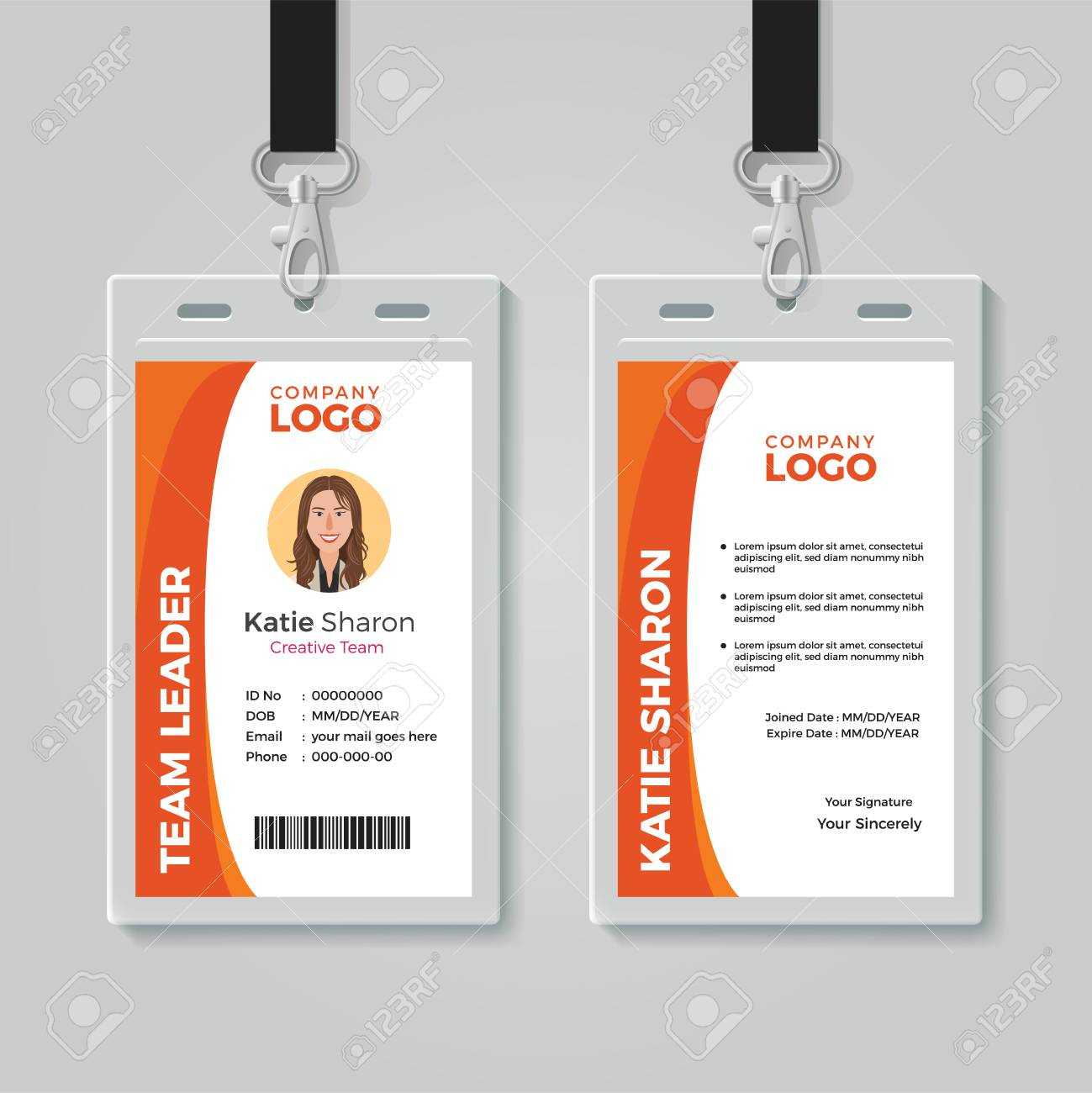 Company Id Card Templates – Falep.midnightpig.co For Sample Of Id Card Template