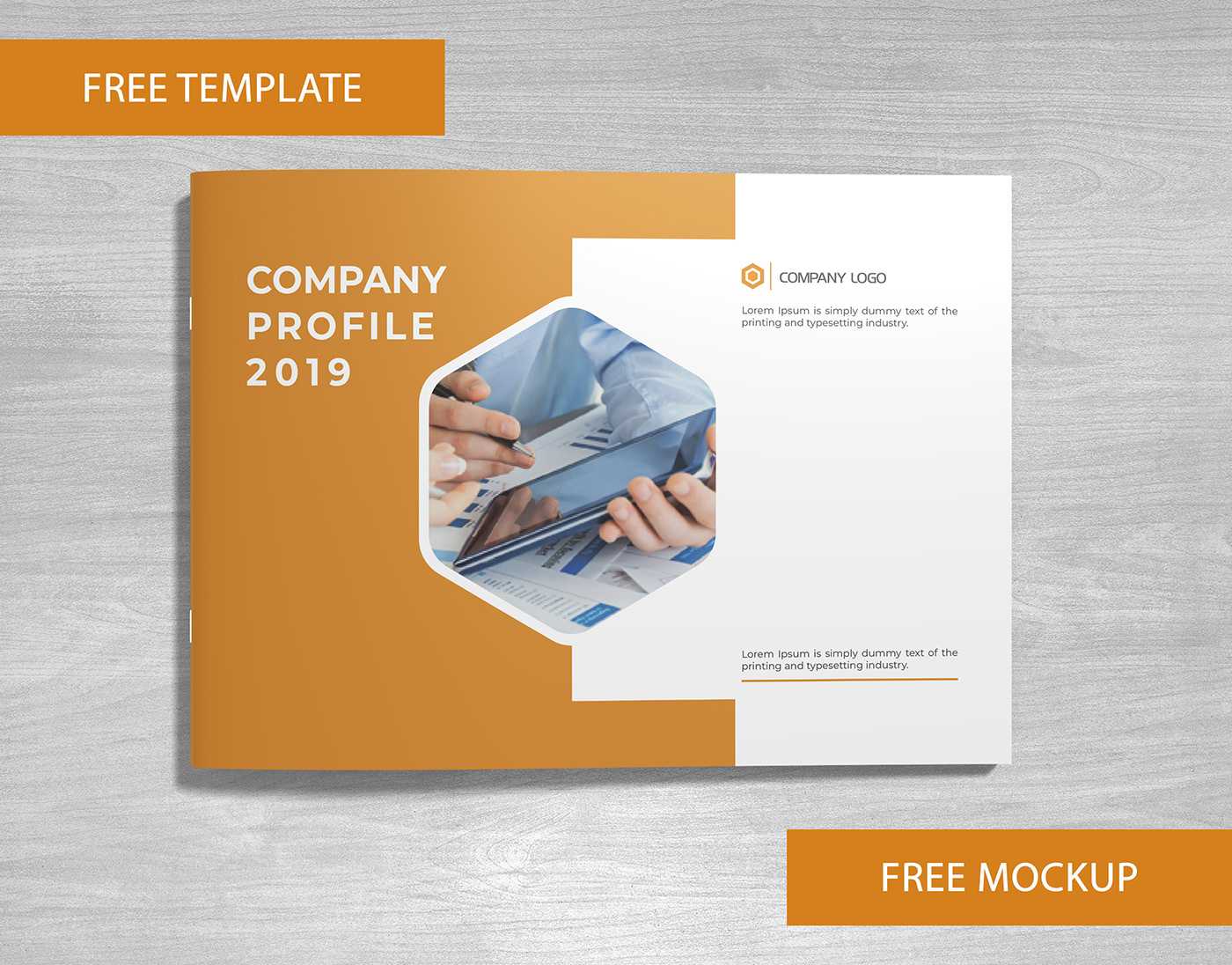 Company Profile Free Template And Mockup Download On Behance Regarding Free Illustrator Brochure Templates Download