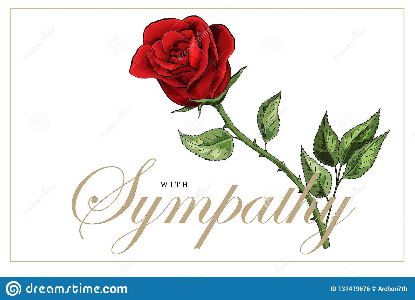 Condolences Sympathy Card Floral Red Roses Bouquet And With Sorry For Your Loss Card Template