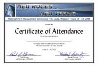 Conference Certificate Of Attendance Template - Great with Conference Certificate Of Attendance Template