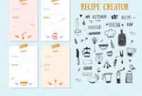 Cookbook Design Template | Modern Recipe Card Template Set throughout Recipe Card Design Template