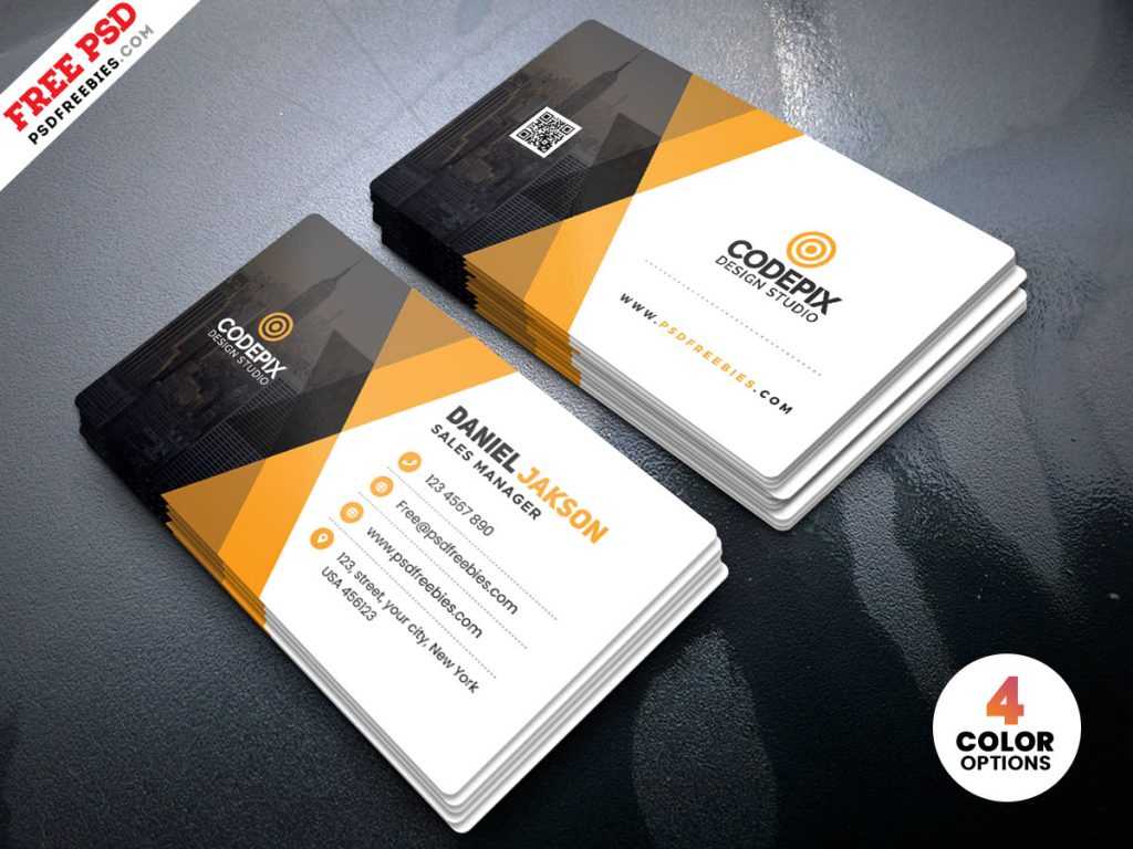 Corporate Business Card Template Psd – Free Download For Create Business Card Template Photoshop