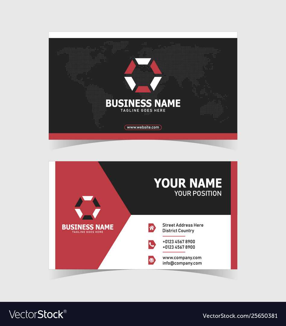 Corporate Double Sided Business Card Template Within Double Sided Business Card Template Illustrator