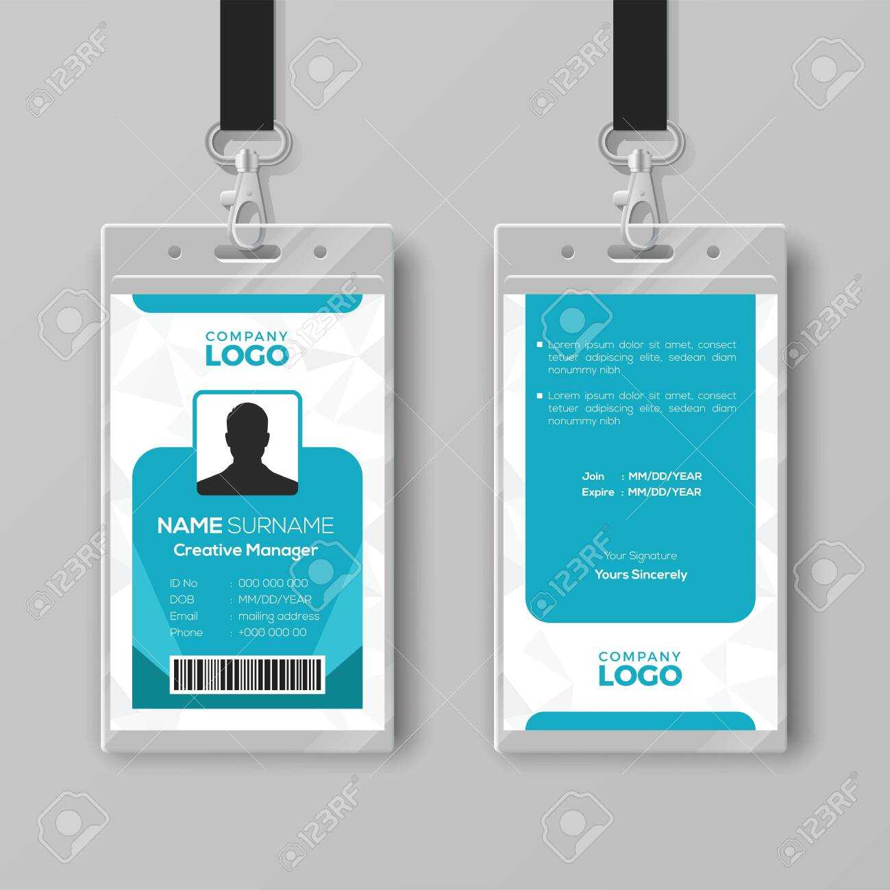 Corporate Id Card Design Template Regarding Company Id Card Design Template