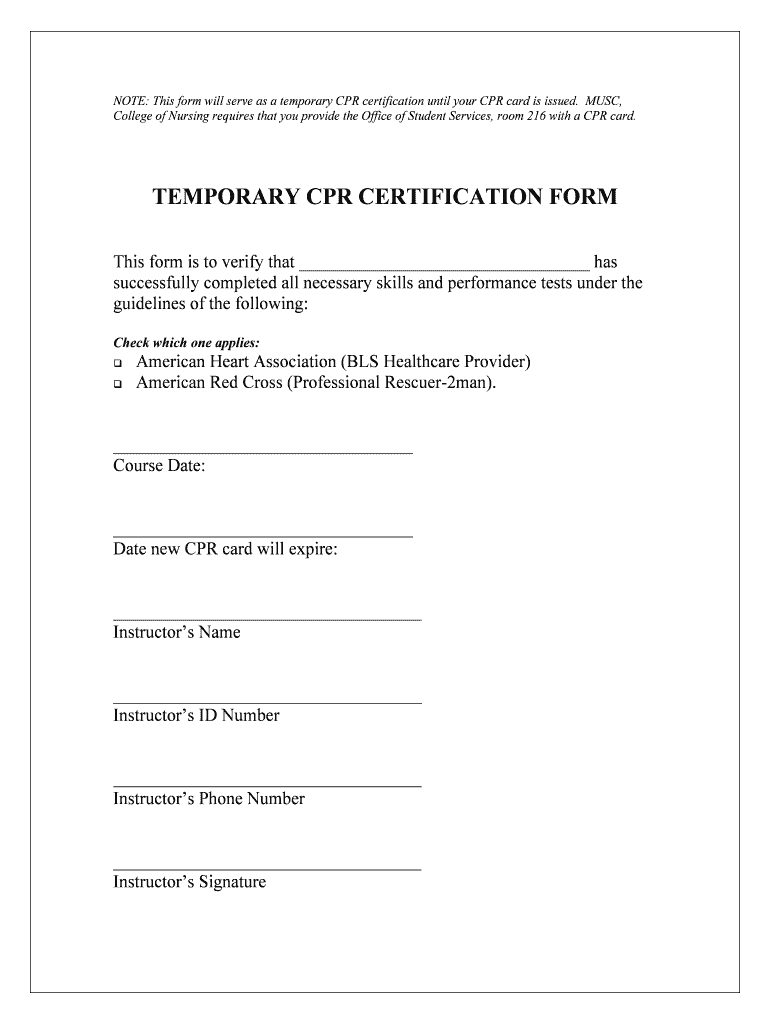 Cpr Form – Fill Out And Sign Printable Pdf Template | Signnow Within Cpr Card Template