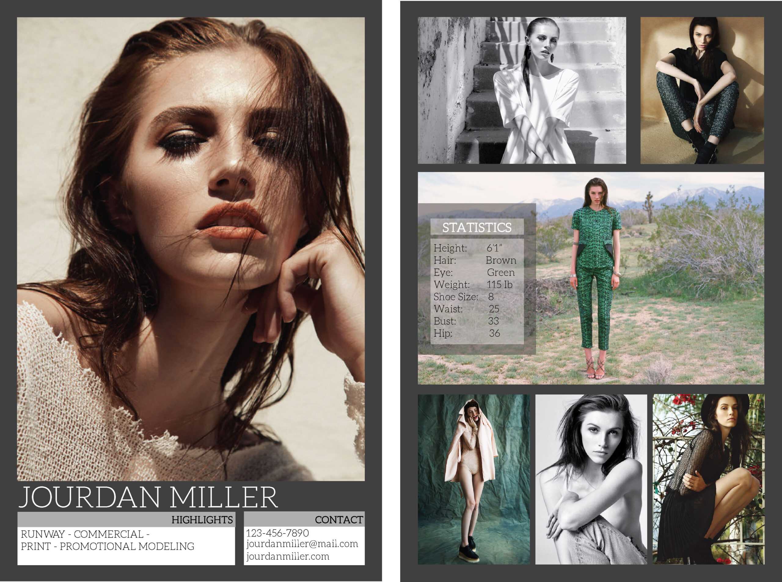 Create A Professional Model Or Actor Zed Card Regarding Model Comp Card Template Free