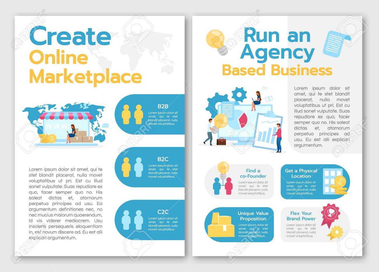 Create Online Marketplace Brochure Template. Run Agency Based.. Inside Online Brochure Template Free