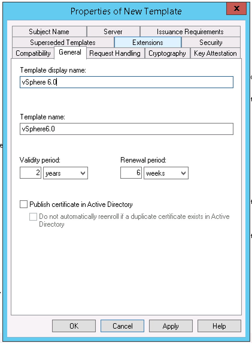 Creating A Vsphere 6 Certificate Template In Active Throughout Active Directory Certificate Templates