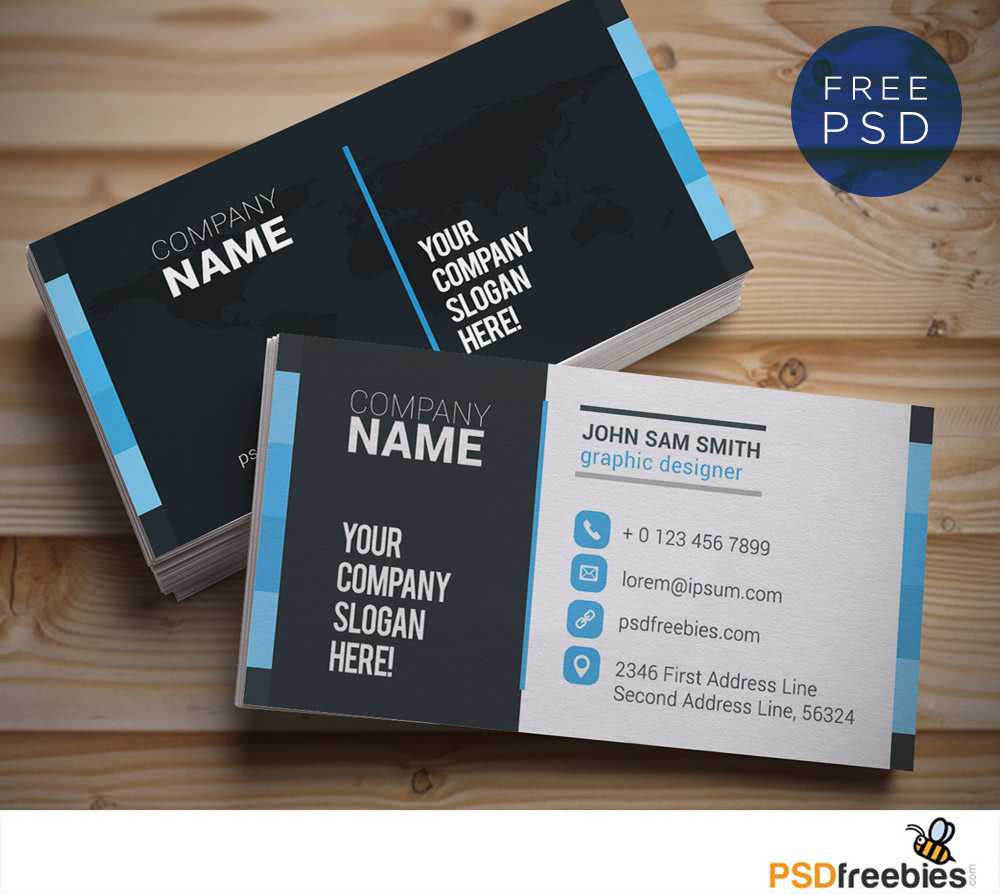 Creative And Clean Business Card Template Psd | Psdfreebies For Psd Name Card Template