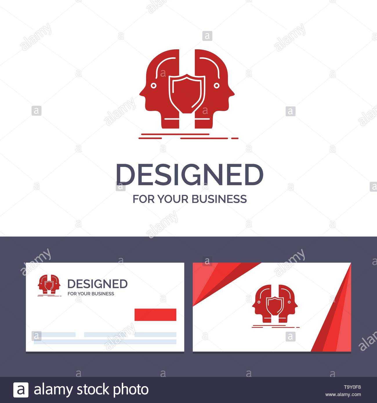 Creative Business Card And Logo Template Man, Face, Dual Regarding Shield Id Card Template