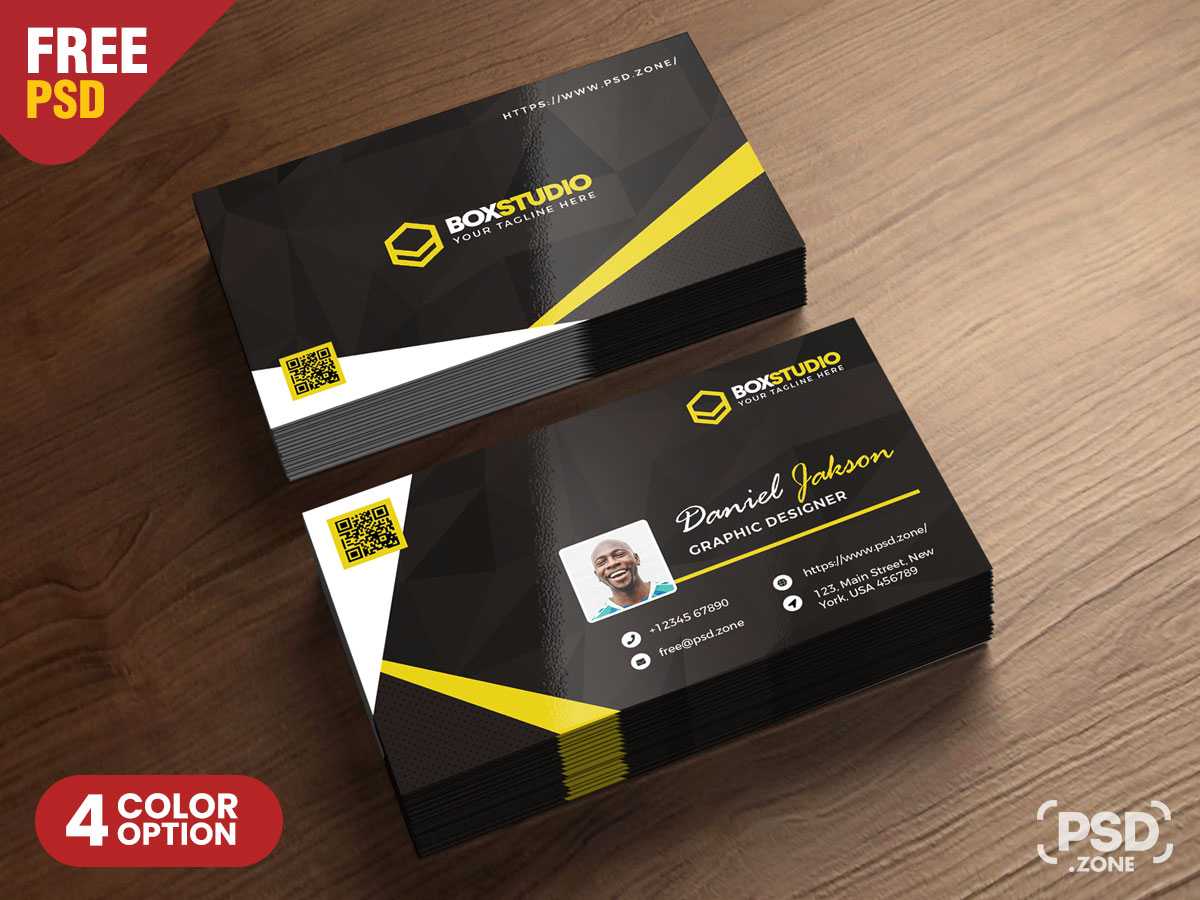 Creative Business Card Template Psd – Psd Zone Within Psd Name Card Template