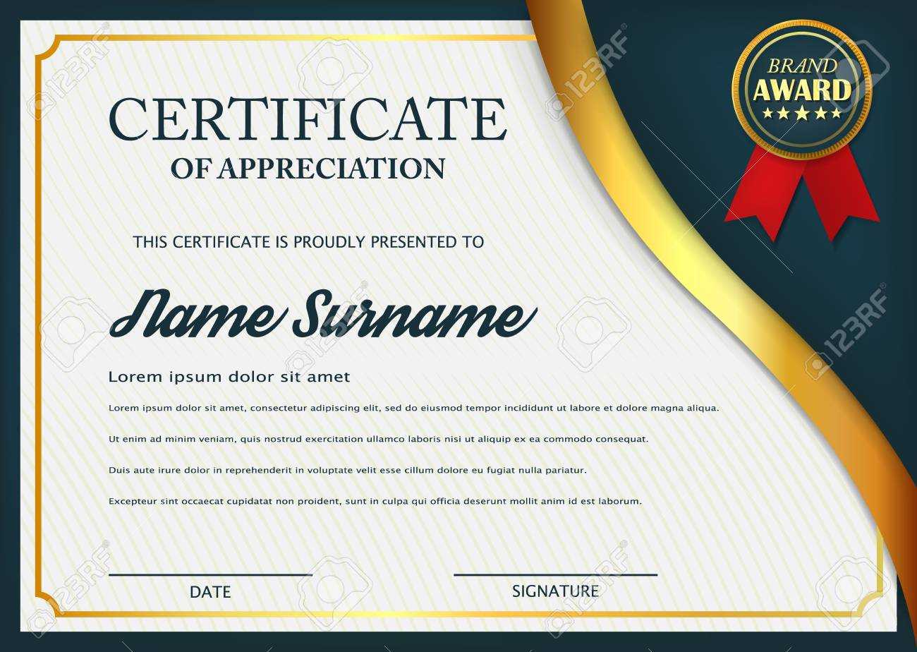Creative Certificate Of Appreciation Award Template. Certificate.. Intended For Template For Certificate Of Award