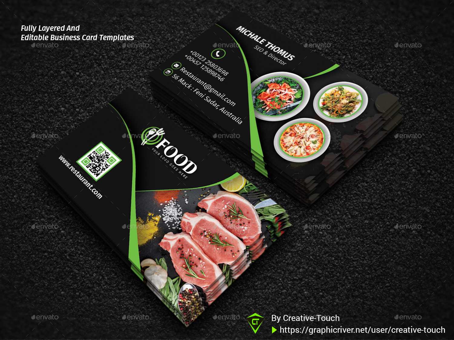 Creative Food Business Cards – Logo Design Ideas Inside Food Business Cards Templates Free