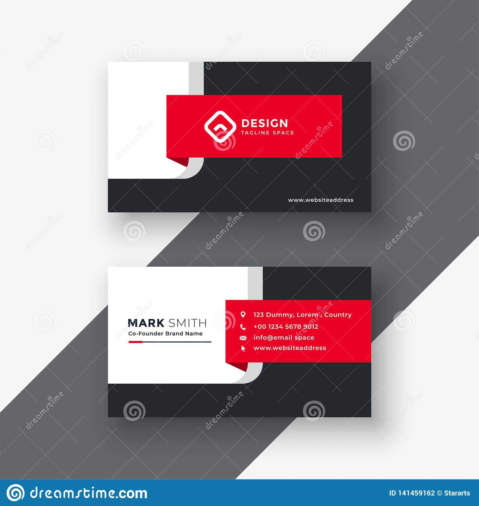 Creative Red Professional Business Card Template Stock Intended For Professional Name Card Template