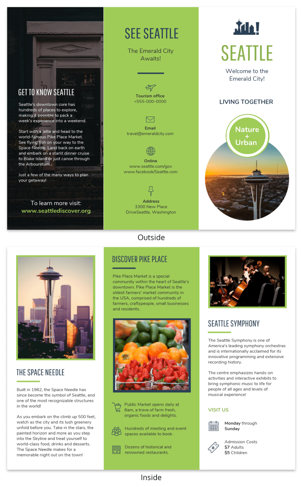 Creative Travel Brochure Template With Travel Brochure Template For Students