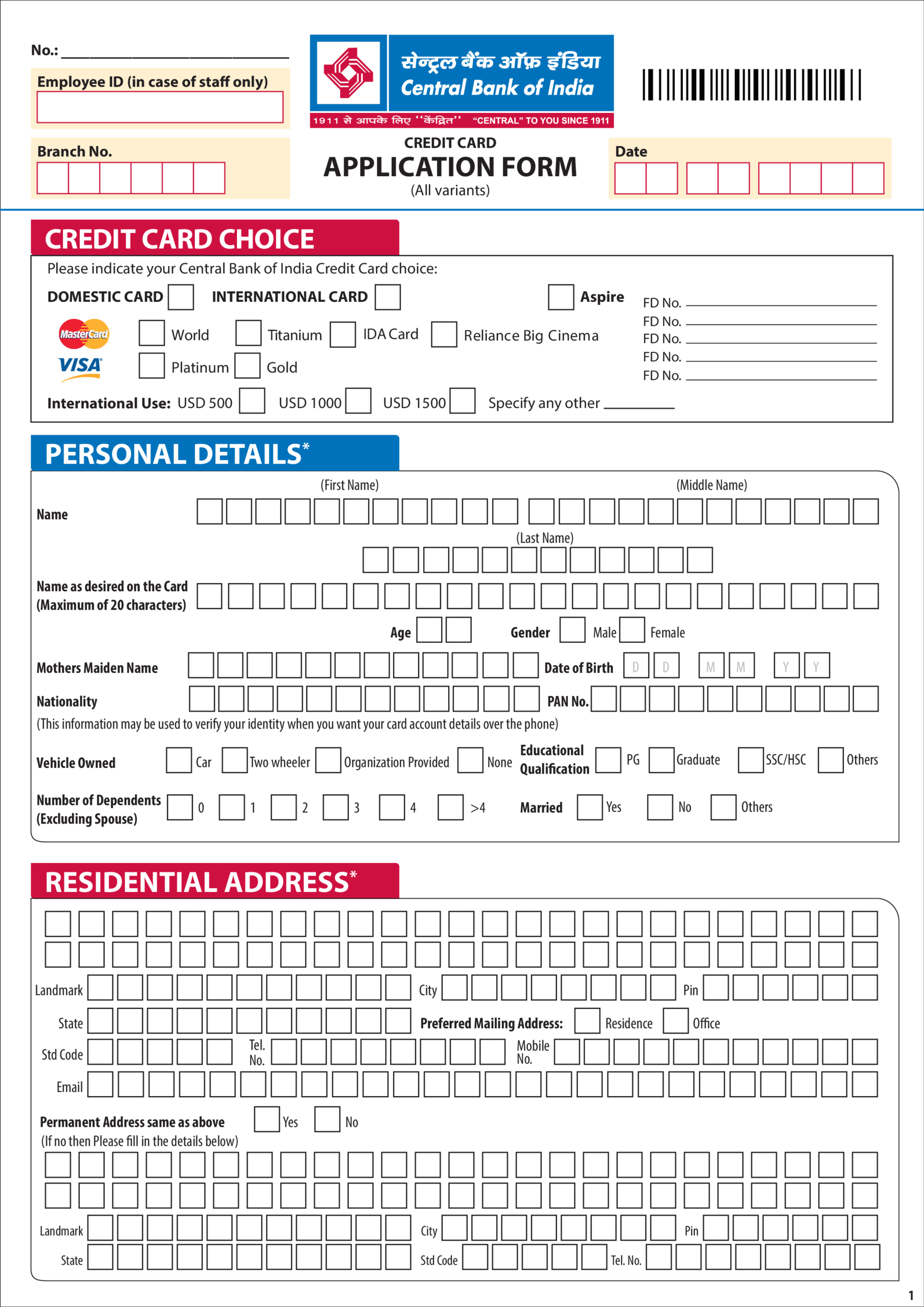 Credit Card Application Form | Templates At Regarding Order Form With Credit Card Template