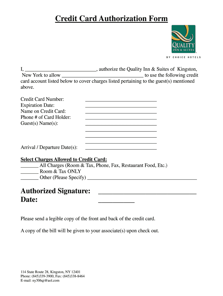 Credit Card Authorization Form Hotel – Fill Out And Sign Printable Pdf  Template | Signnow Throughout Hotel Credit Card Authorization Form Template