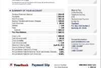 Credit Card Bank Account Statement Template for Credit Card Statement Template
