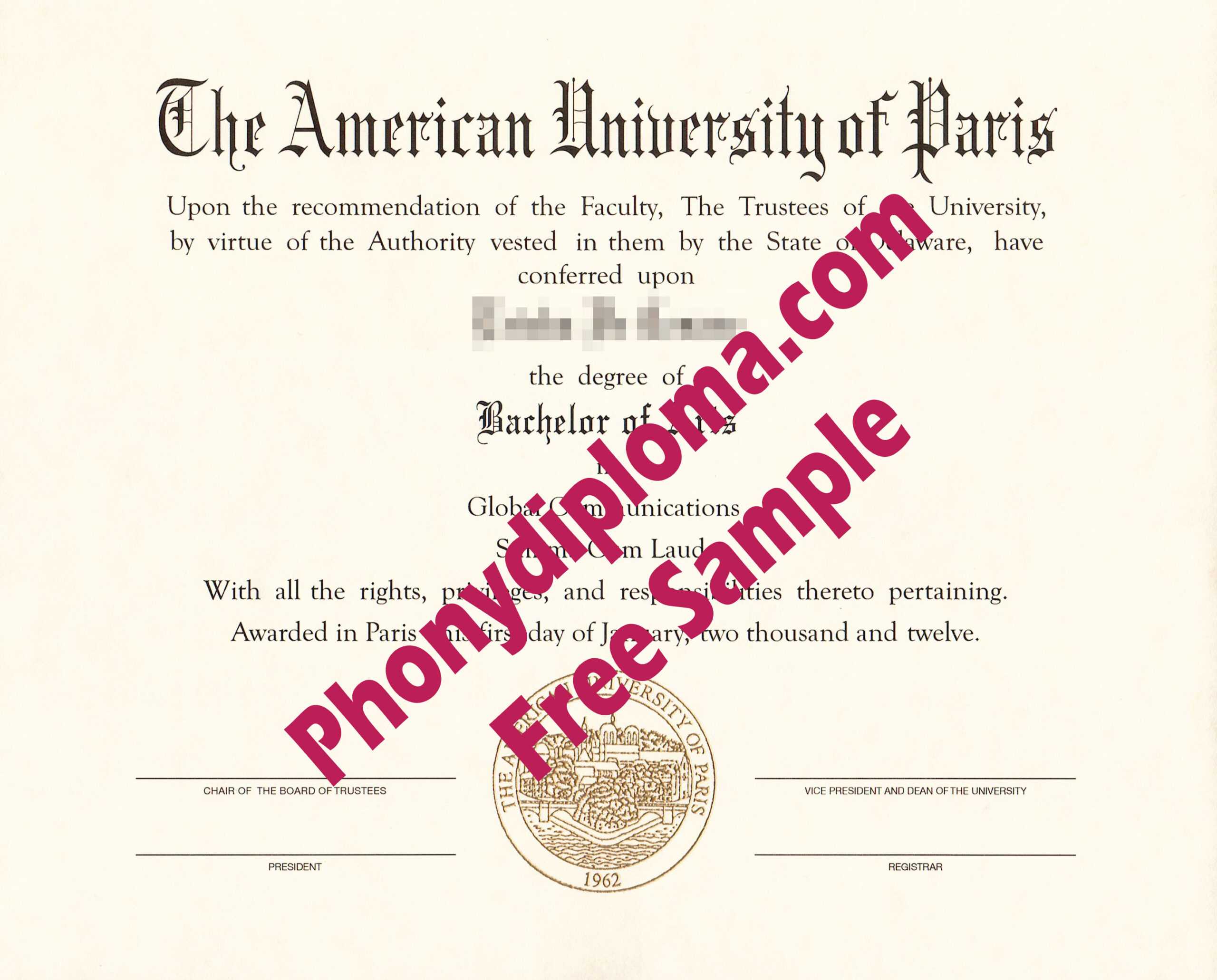 Custom Diploma Reproduction Order Form For College Graduation Certificate Template