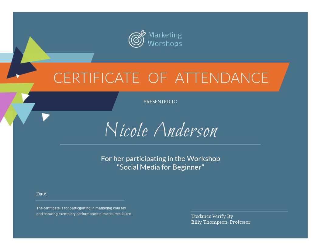 Customize Free Certificate Templates | Customize & Download Intended For Certificate Of Participation In Workshop Template