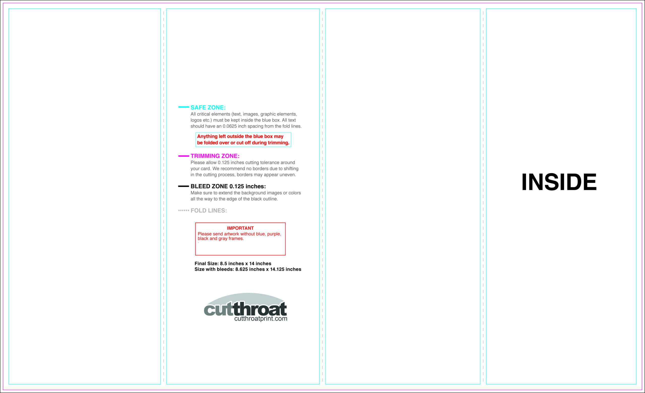 Cutthroat Printcustom Brochure Printing Intended For 4 Panel Brochure Template