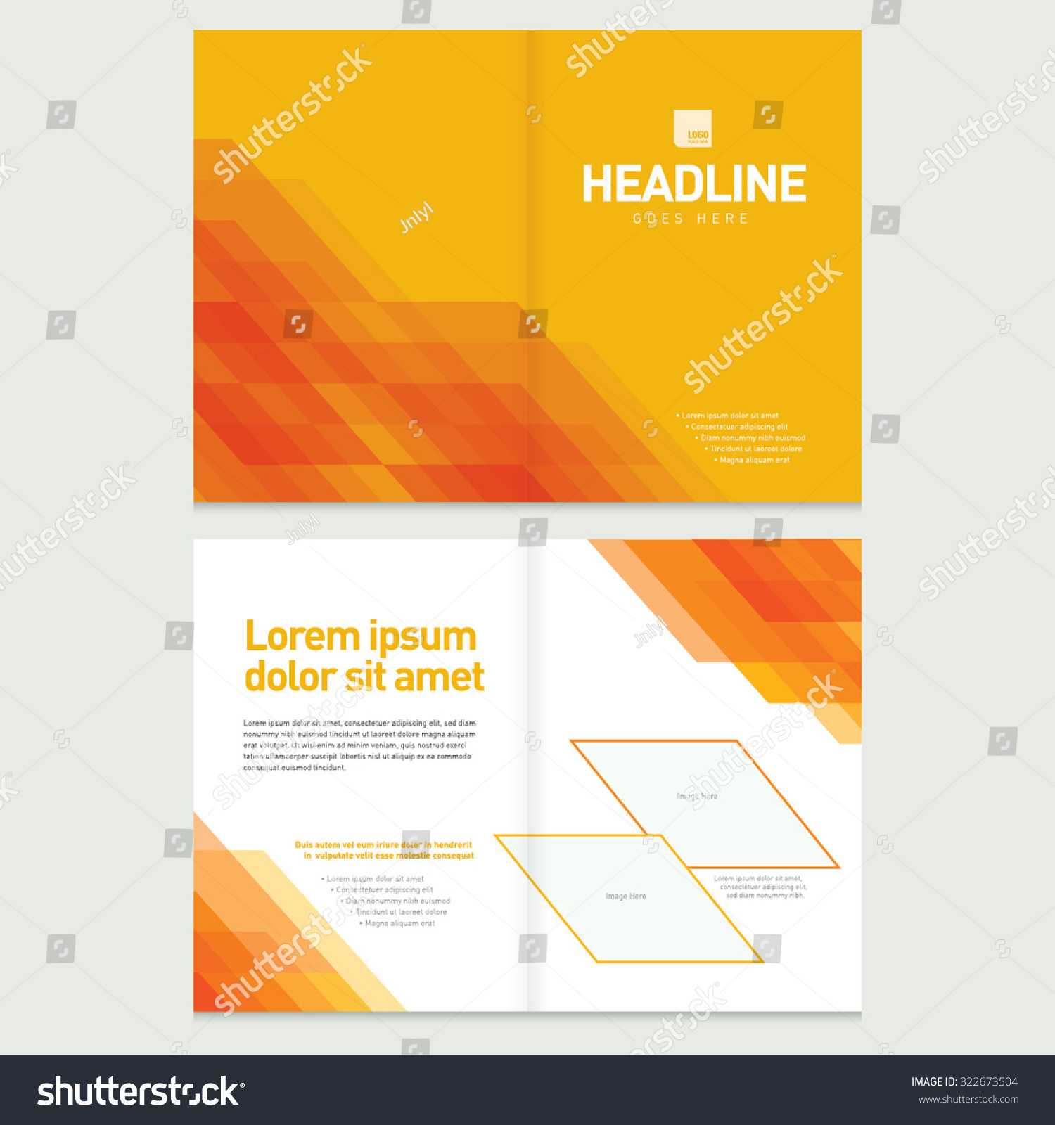 Стоковая Векторная Графика «Brochure Cover Inner Pages With Regard To Pages Business Card Template