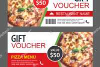 Стоковая Векторная Графика «Discount Gift Voucher Fast Food inside Pizza Gift Certificate Template