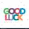 Стоковая Векторная Графика «Good Luck Typography Card Inside Good Luck Card Template
