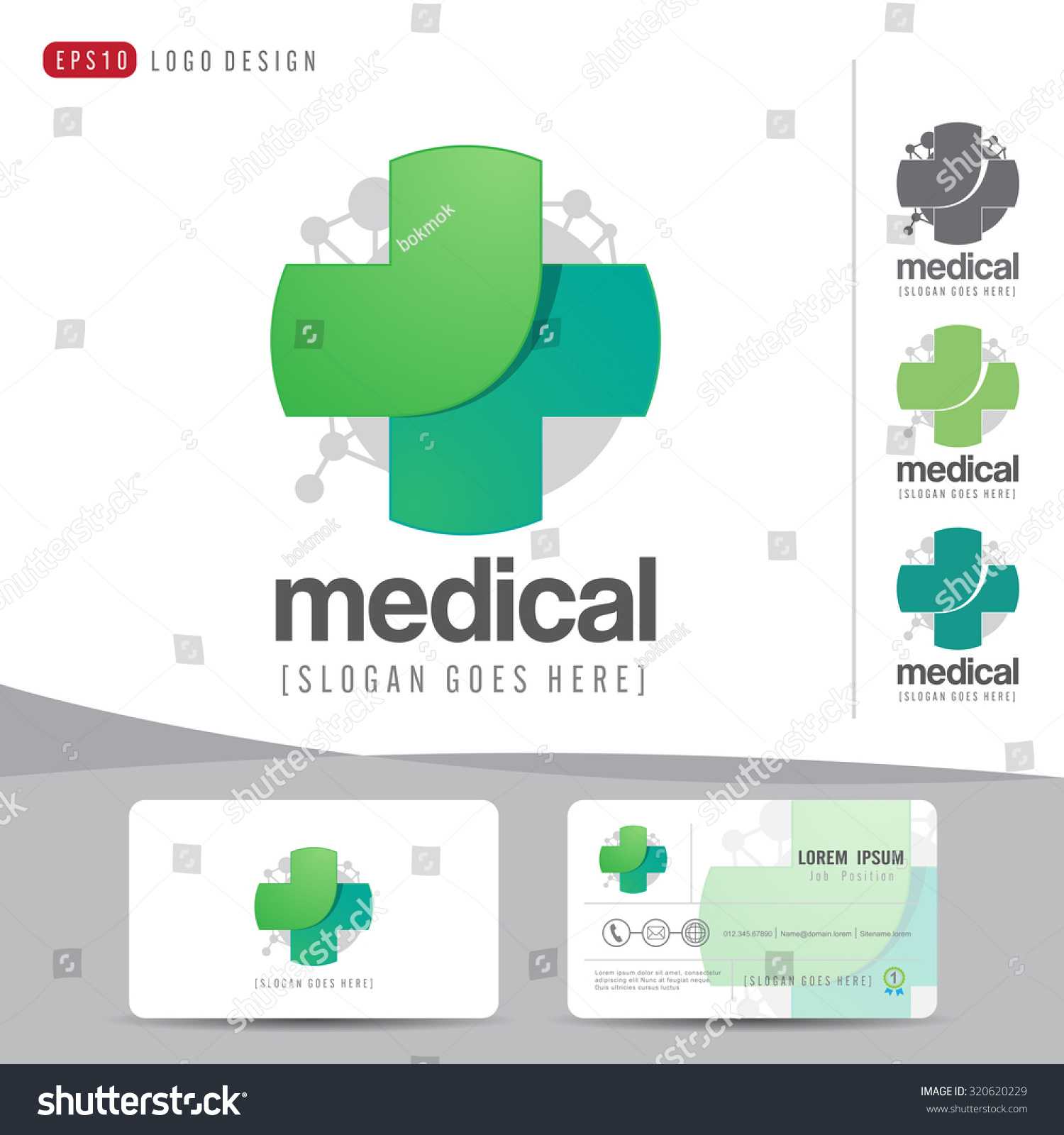 Стоковая Векторная Графика «Logo Design Medical Healthcare With Regard To Hospital Id Card Template