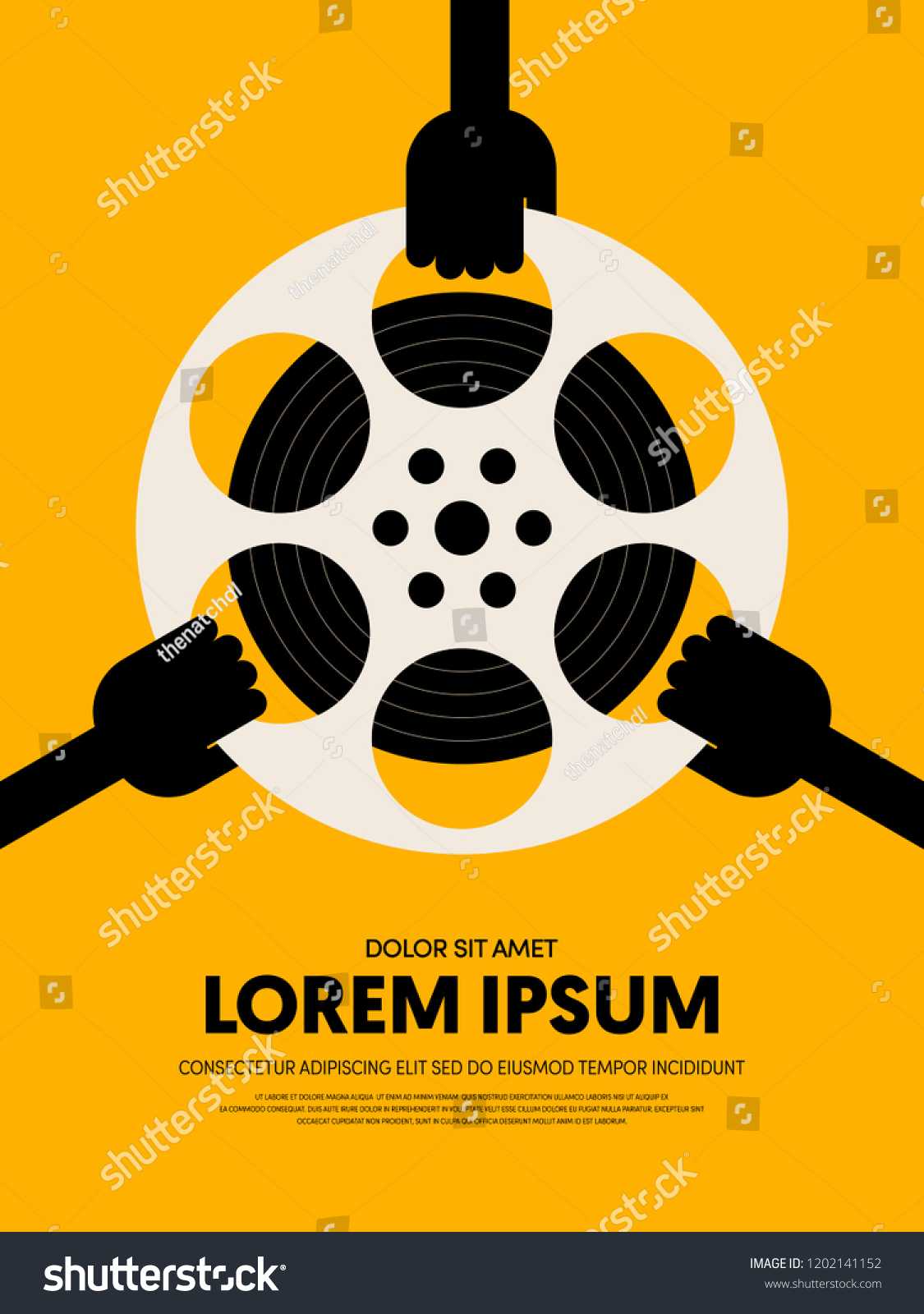 Стоковая Векторная Графика «Movie Film Festival Poster For Film Festival Brochure Template