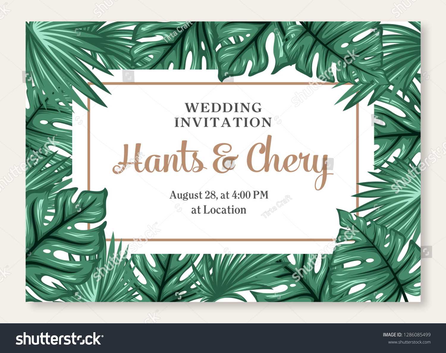 Стоковая Векторная Графика «Wedding Marriage Event Within Event Invitation Card Template