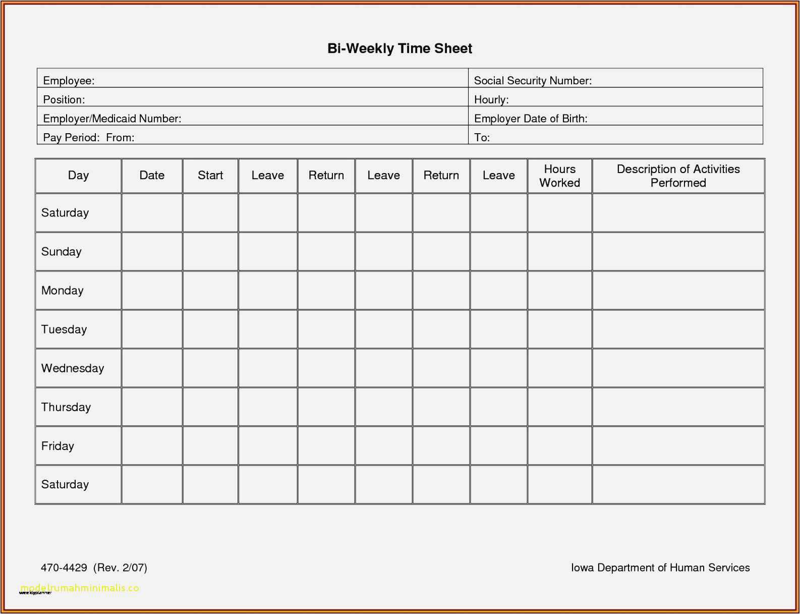 Daily Time Sheet Examples | Time Sheet Templates With Weekly Time Card Template Free