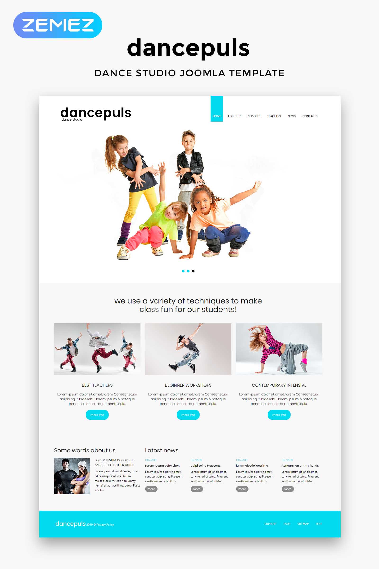 Dance Studio Joomla Templates With Dance Certificate Template