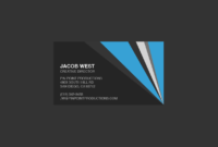 Dark Gray And Blue Generic Business Card Template inside Generic Business Card Template