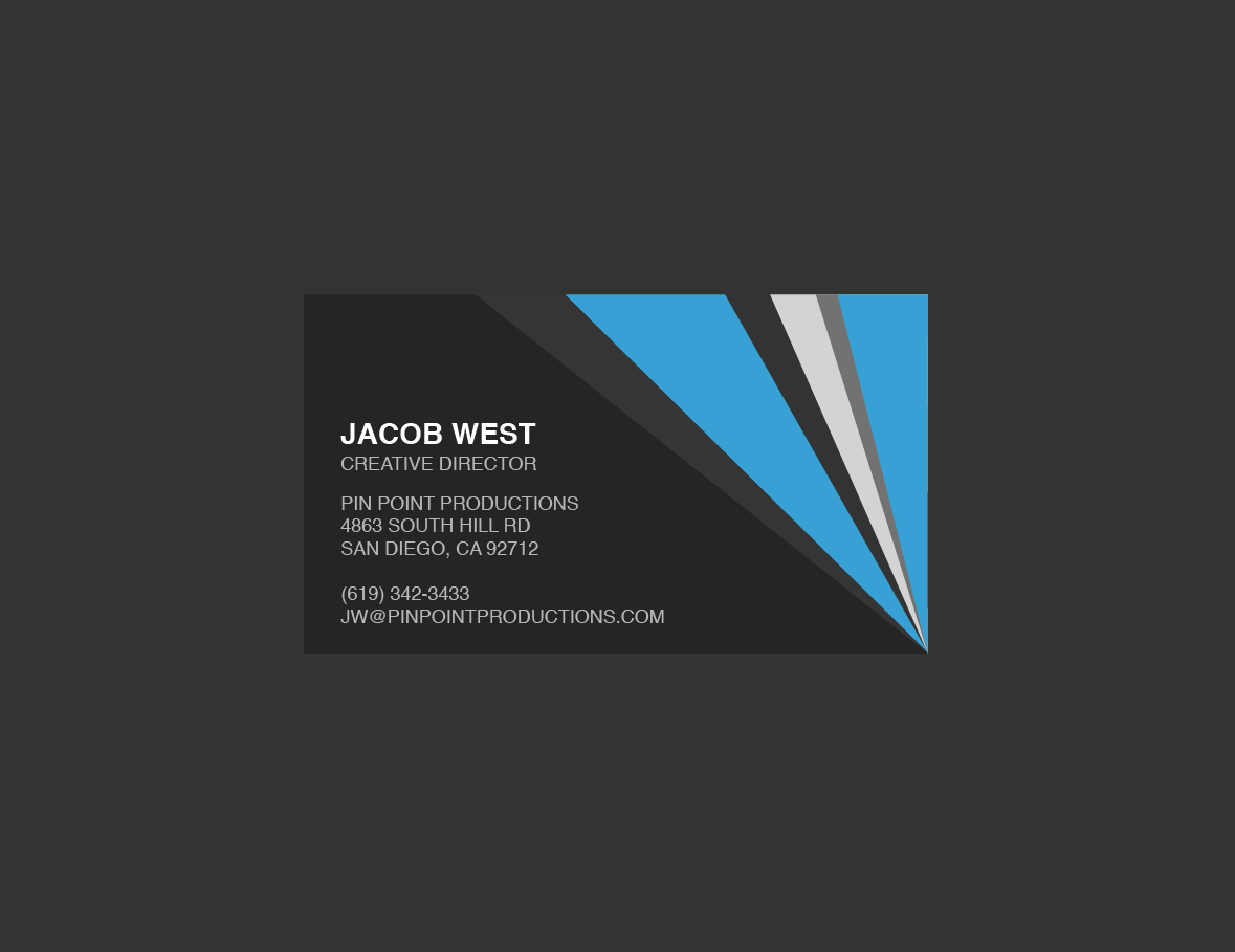 Dark Gray And Blue Generic Business Card Template Inside Generic Business Card Template