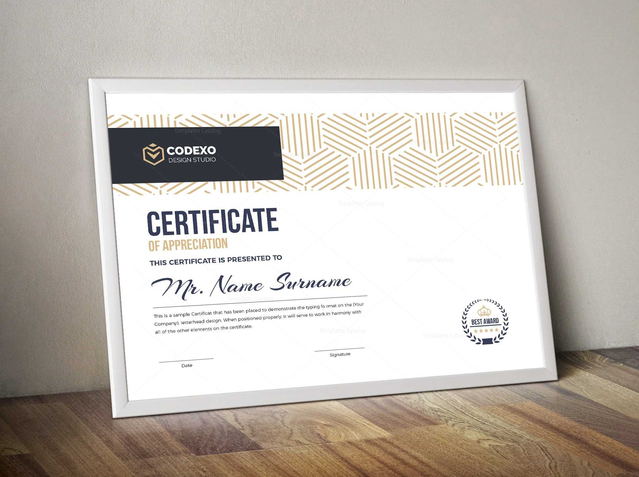 Demeter Professional Landscape Certificate Template 000844 In Landscape Certificate Templates