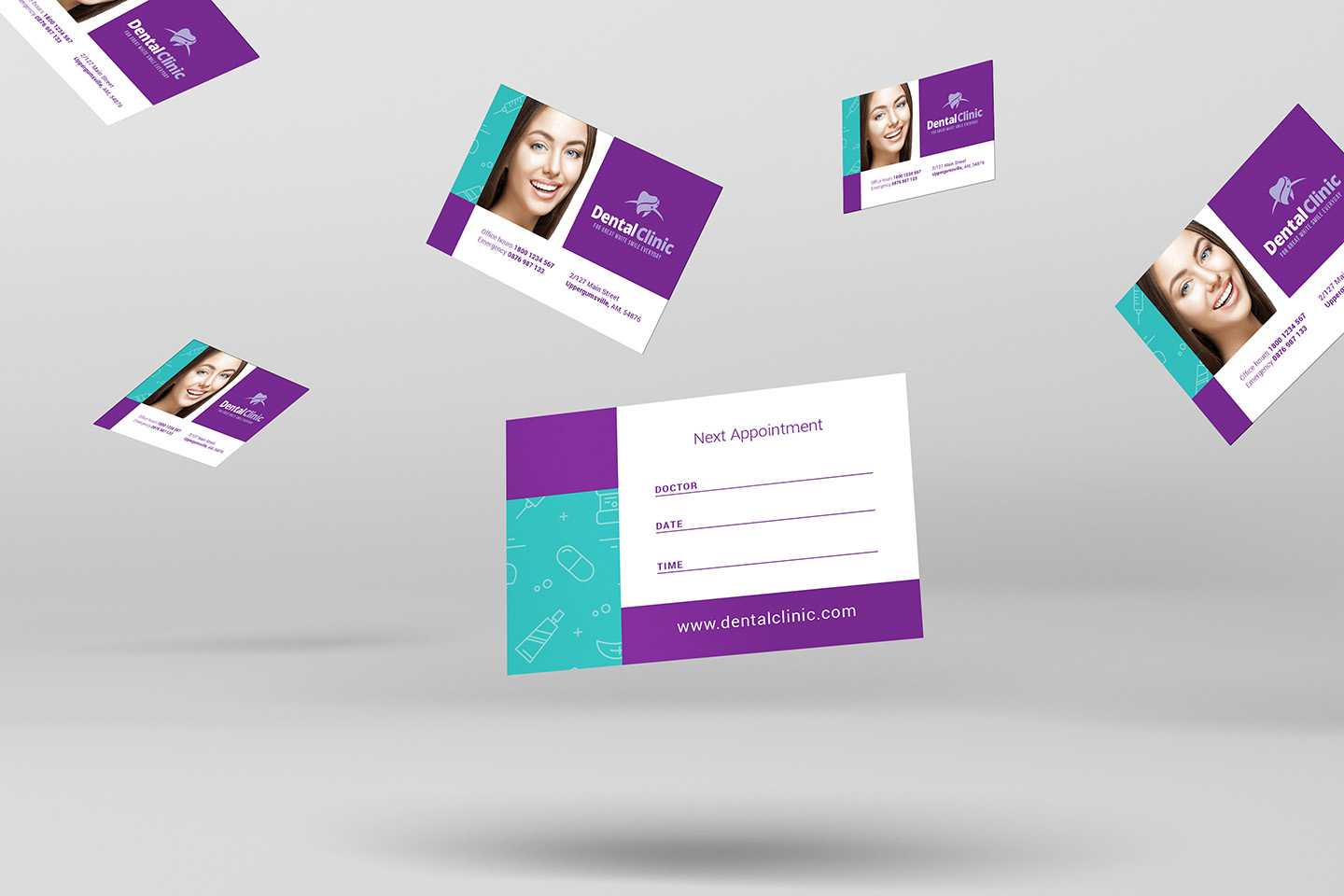 Dentist Appointment Card Template – Calep.midnightpig.co Regarding Dentist Appointment Card Template
