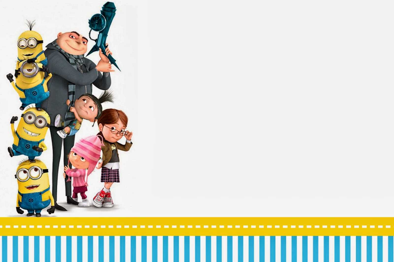 Despicable Me: Invitations And Party Free Printables. – Oh Regarding Minion Card Template