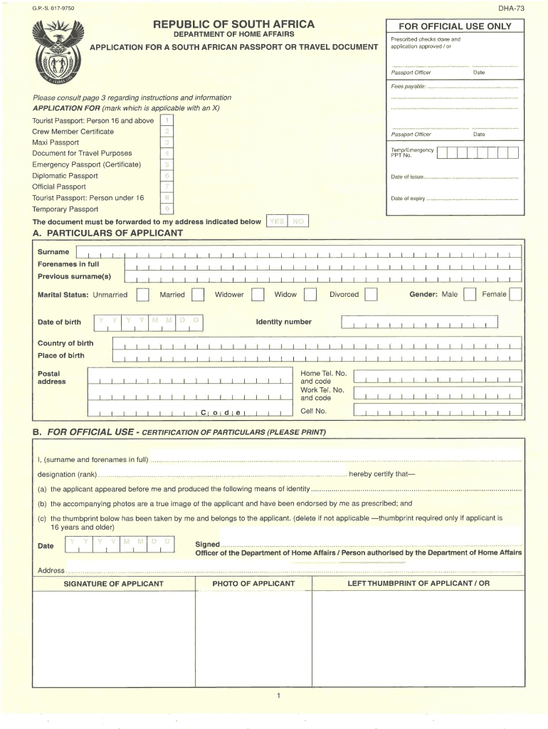 Dha 73 – Fill Out And Sign Printable Pdf Template | Signnow Throughout South African Birth Certificate Template