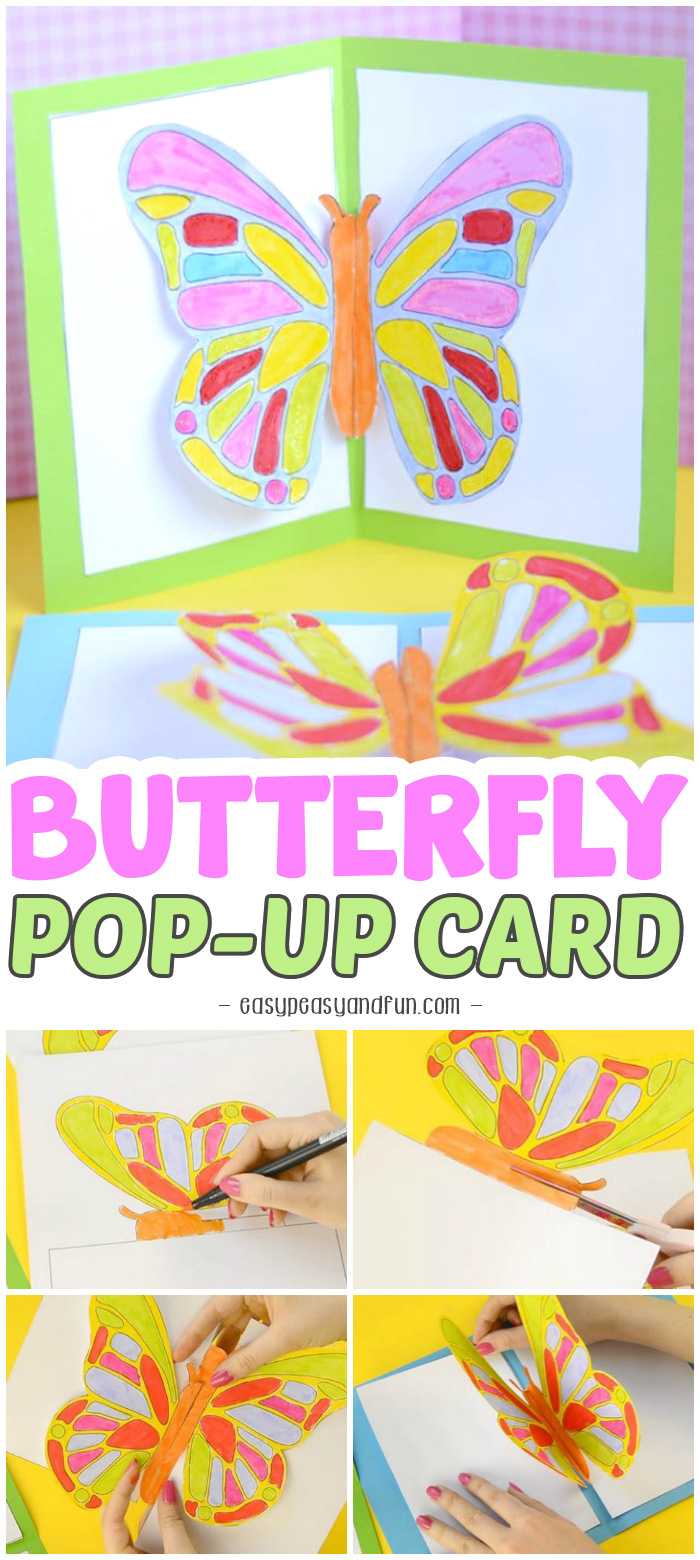 Diy Butterfly Pop Up Card With A Template – Easy Peasy And Fun Inside Diy Pop Up Cards Templates